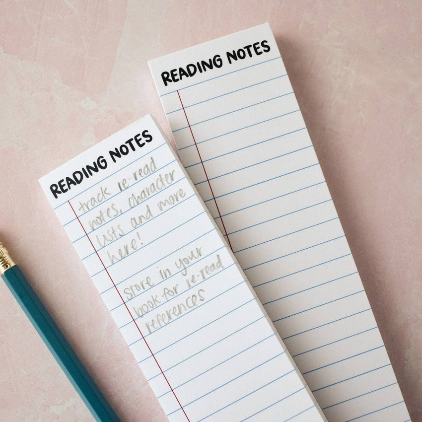 Reading Notes Bookmark Notepad | Bookish Stationery