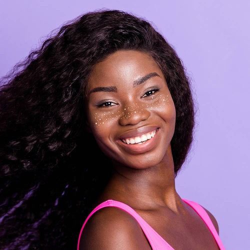 GALACTIC SILVER FACE FRECKLES metallic temporary tattoos - 10 Pack!