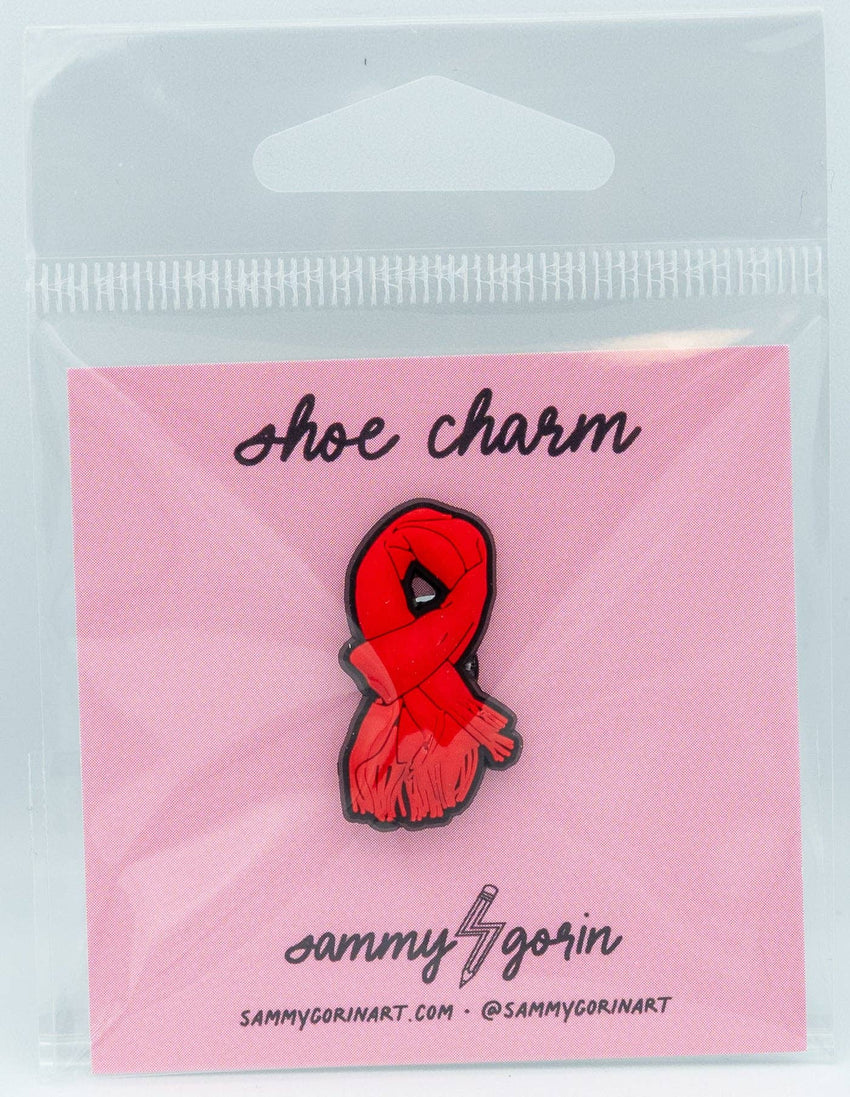 Red Scarf Shoe Charm - Swiftie Shoe Charms