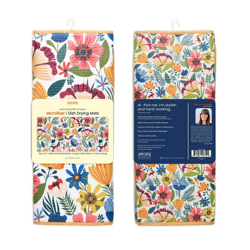 Field Of Flowers Dish Drying Mats