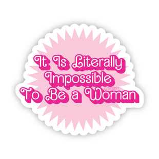 Barbie Movie Feminist Quote Vinyl Sticker