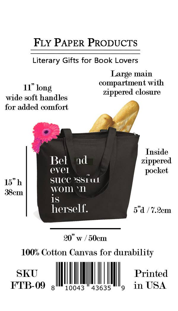 Behind Every Successful Woman is Herself Zipper Crafter Tote