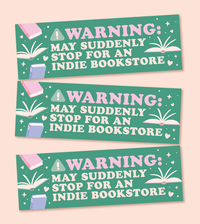 Stop for Bookstores MAGNETIC Bumper Sticker