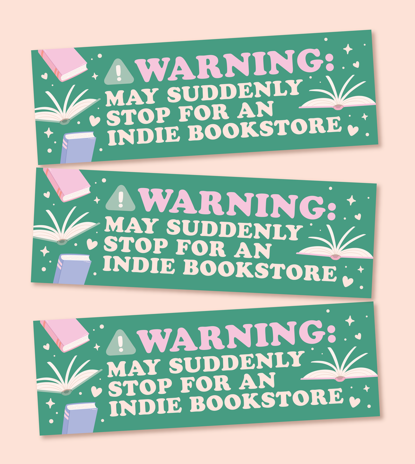 Stop for Bookstores MAGNETIC Bumper Sticker