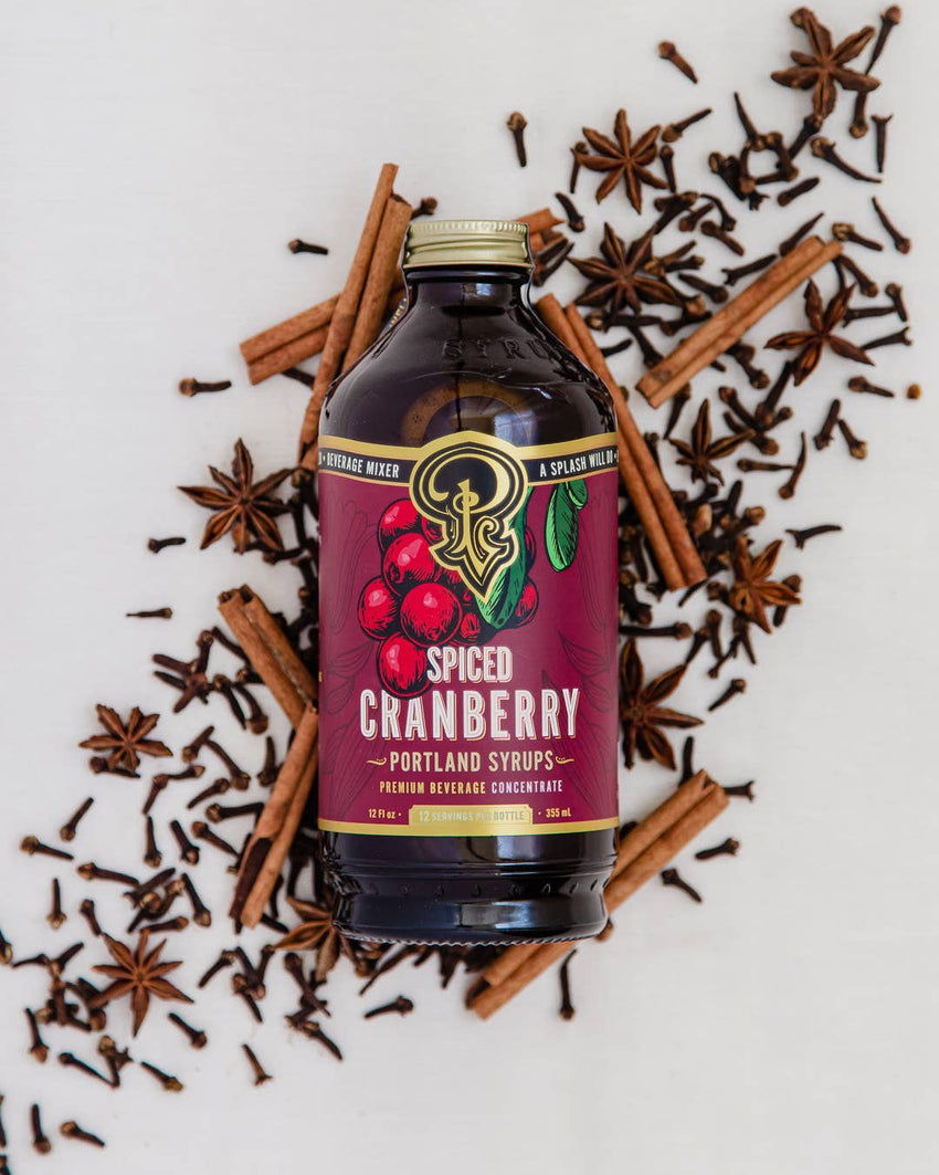 SALE! Spiced Cranberry Syrup 12 oz - cocktail / mocktail drink mix