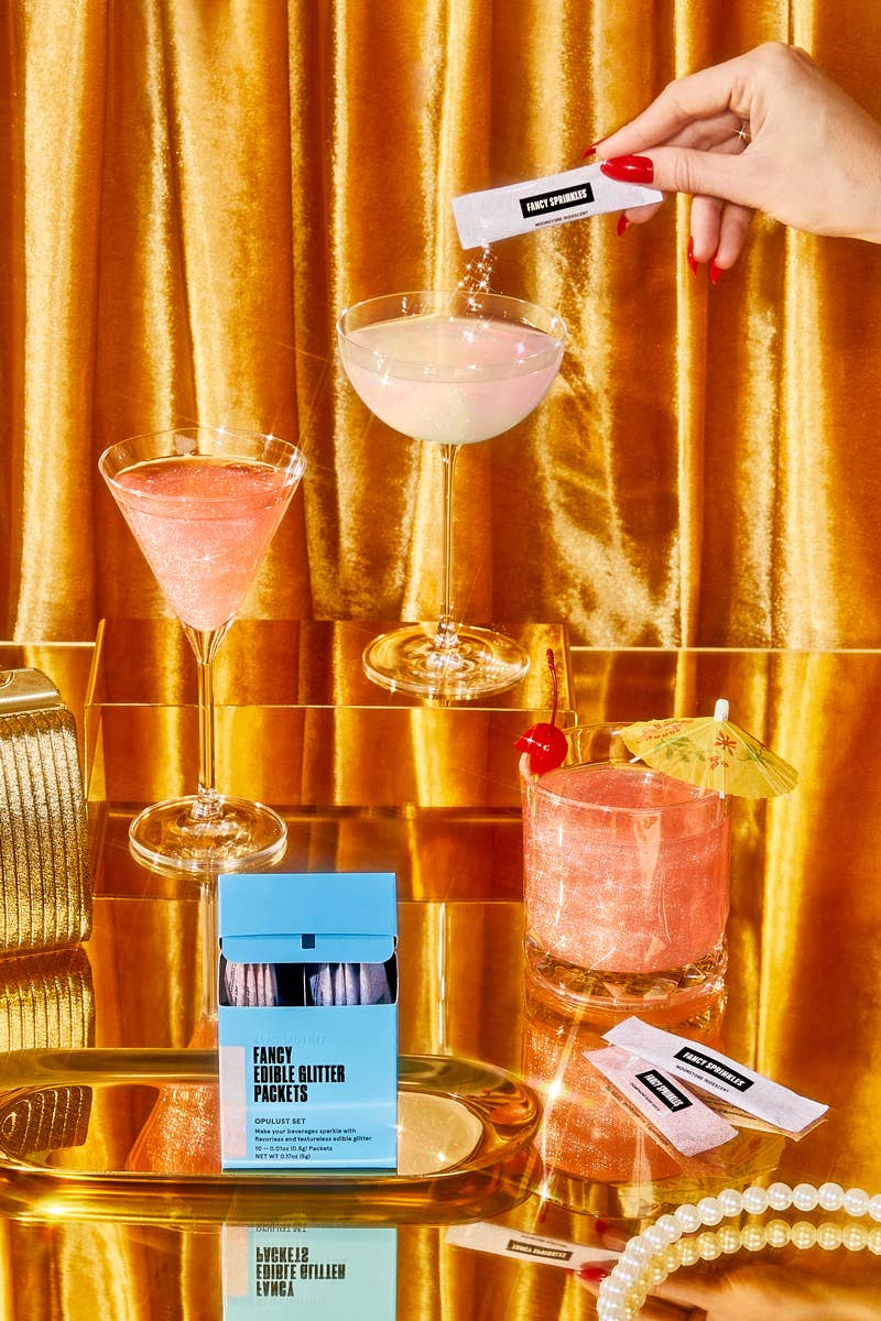 Opulust Edible Cocktail Glitter Packets - Great for Bachelorette or Birthday Parties!