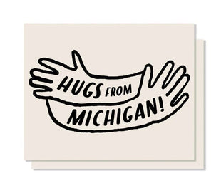 Hugs from Michigan Letterpress Card