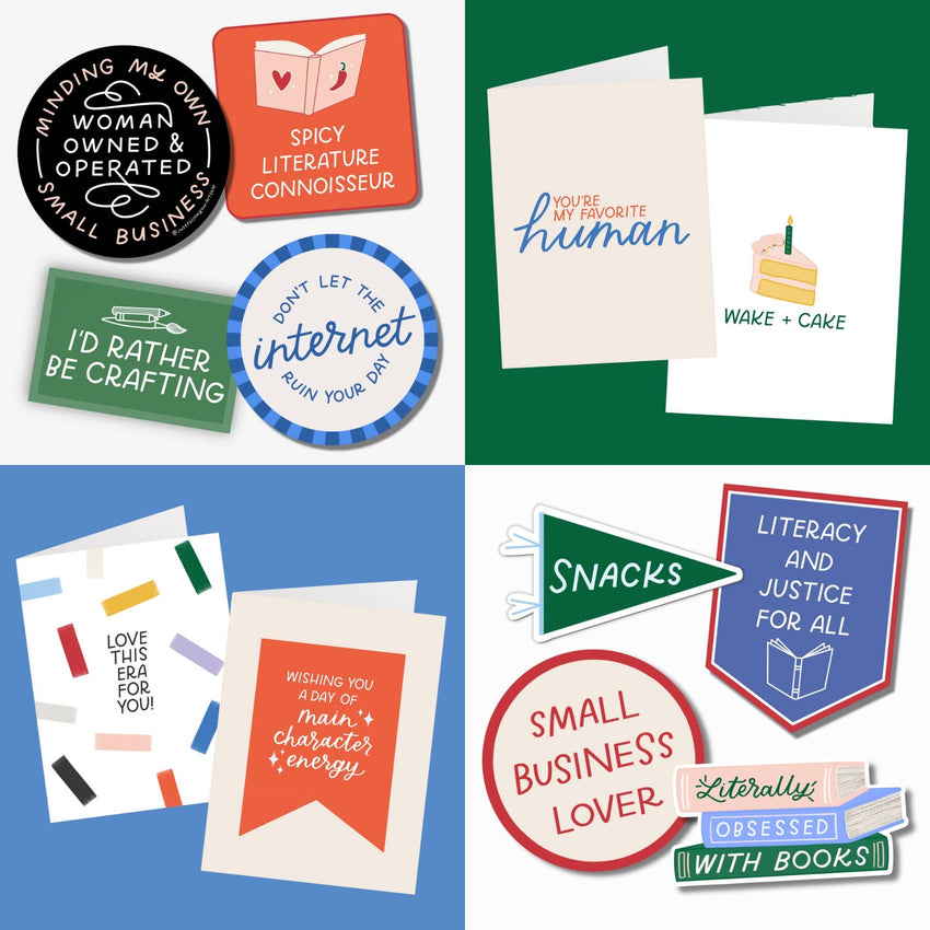 Shopping Small Helps Us All Waterproof Sticker