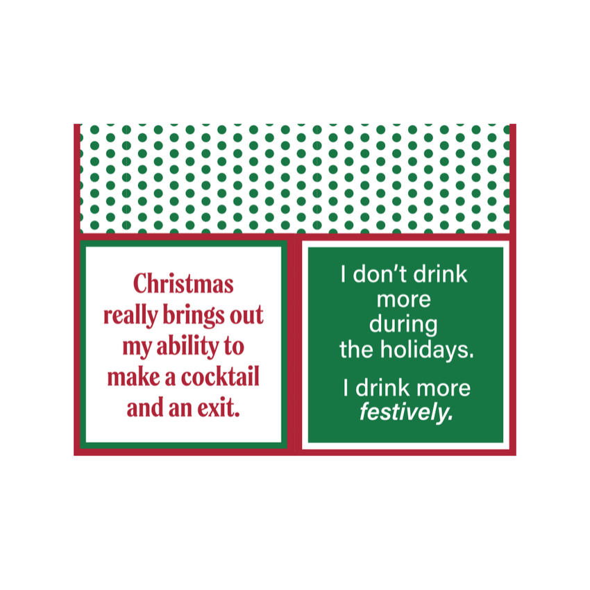 NAPKIN Xmas Drink More Festively | Funny Christmas Gift