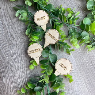 Wooden Engraved Cheese Markers for Charcuterie Boards