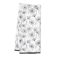 Anywhere Towel Reversible -  Whispers - Black and Gray Pattern w/ Stripes