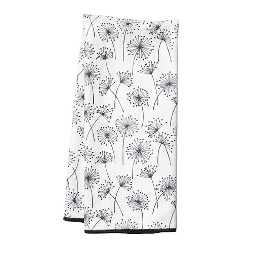 Anywhere Towel Reversible -  Whispers - Black and Gray Pattern w/ Stripes