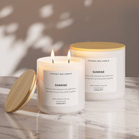 Sunrise Scented Candle, Made With Natural Coconut Wax
