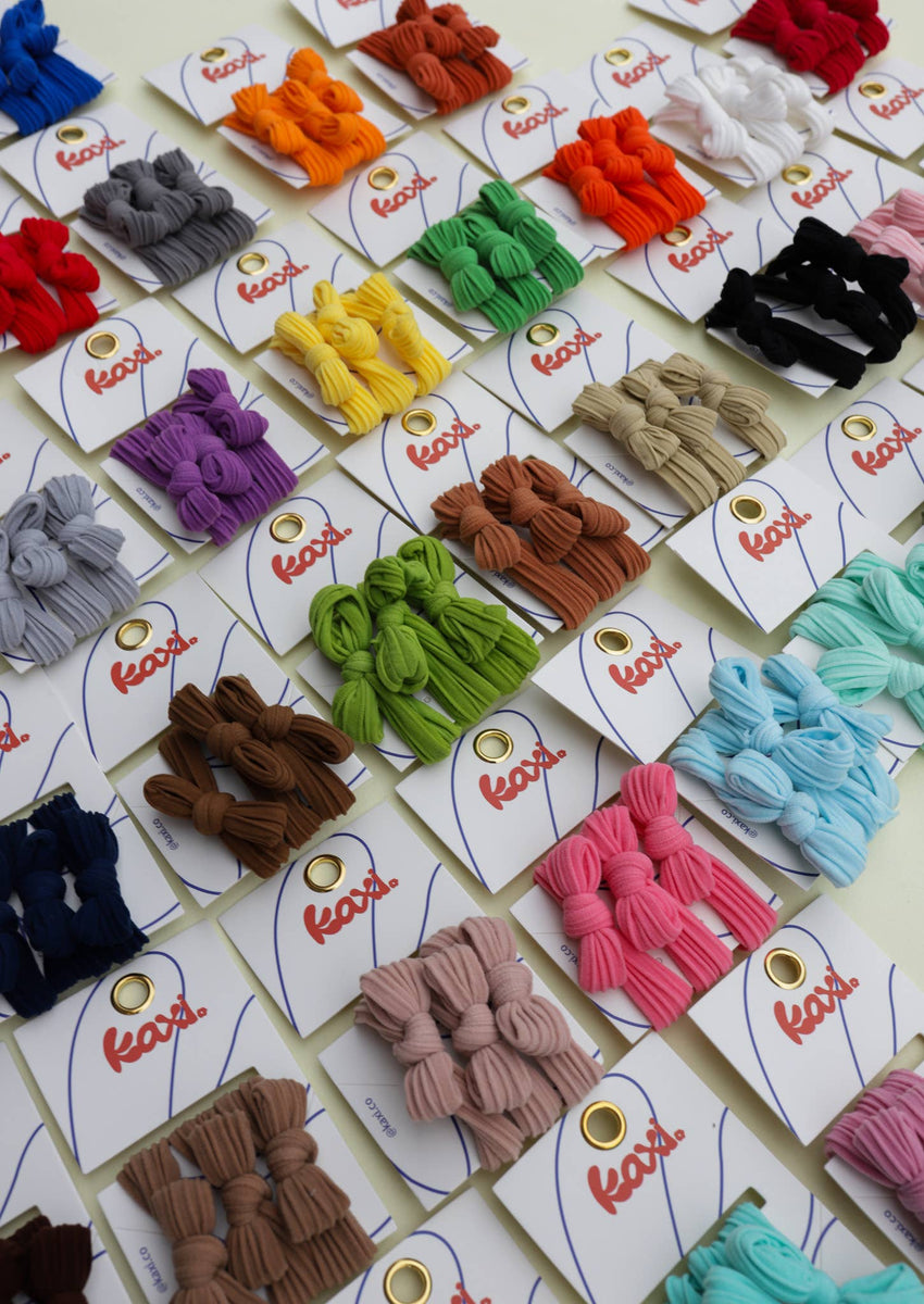 KAXI Bow Hair Ties — No-Damage Nylon Hair Ties