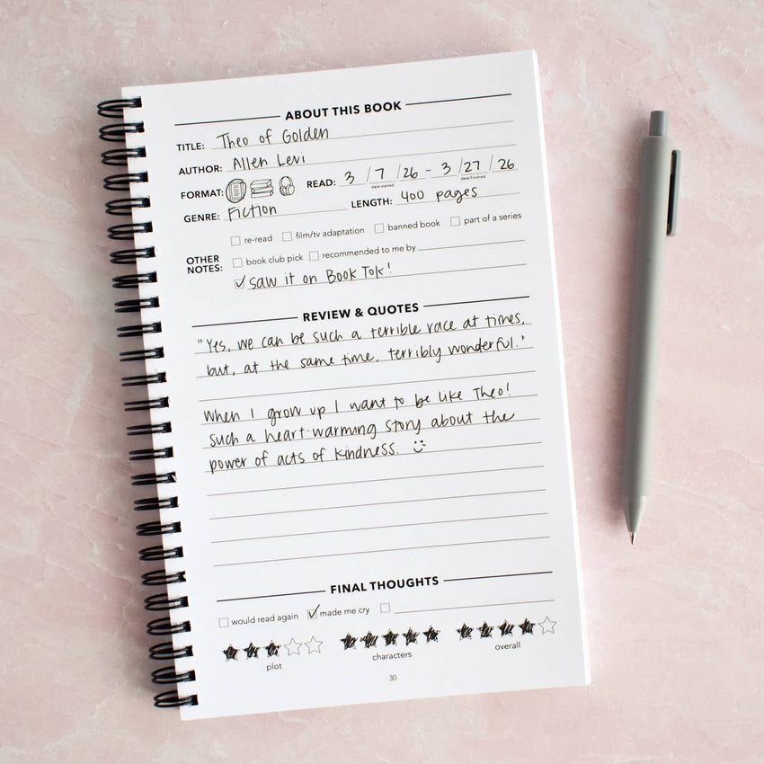 Silly Little Reading Log Journal | Book Review Tracker