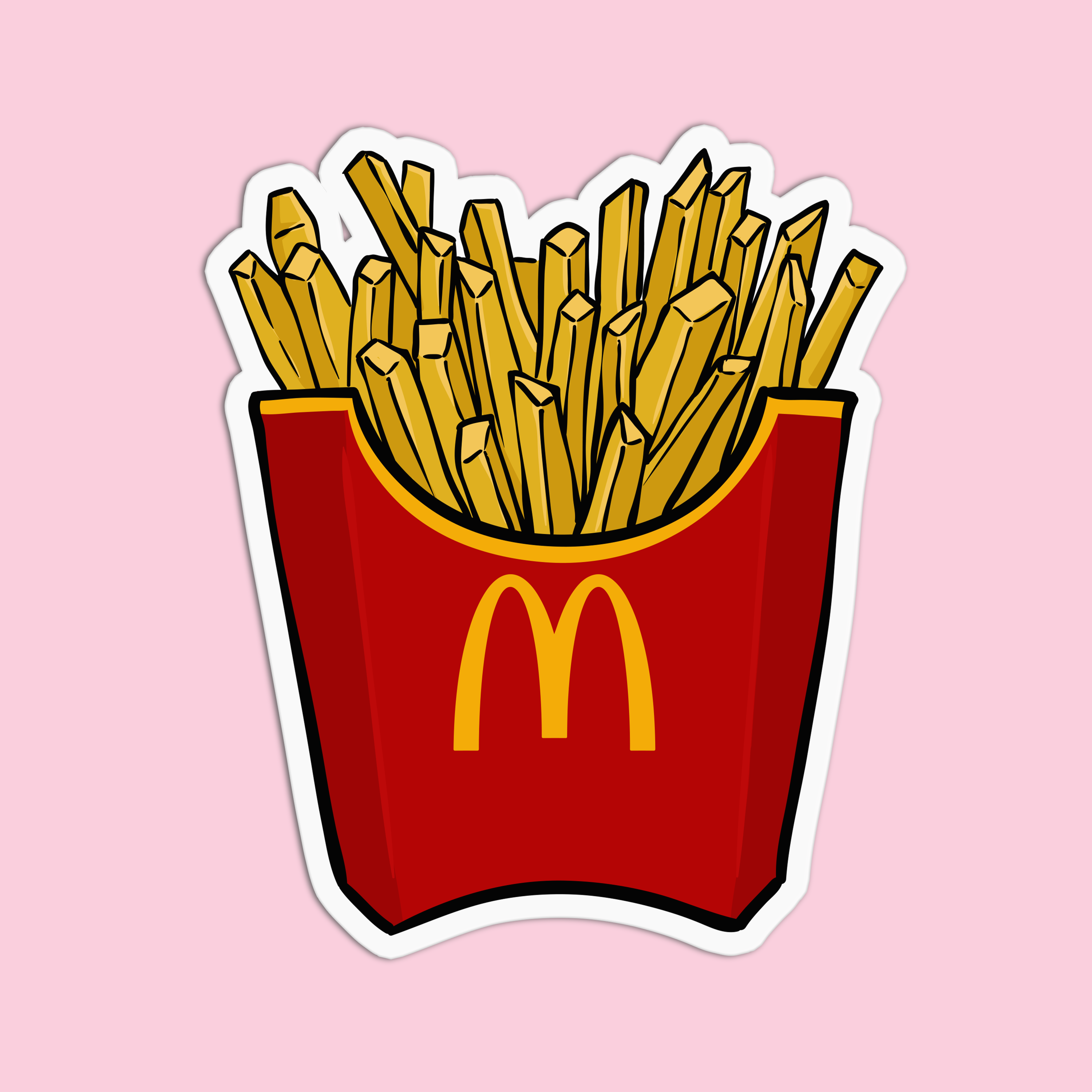 McDonalds Fries Vinyl Textured Stickers