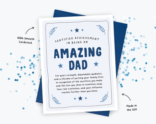 Amazing Dad Certificate Card - Father's Day Card, Amazing Dad, Award, Certificate Card