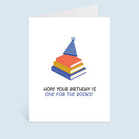 Birthday One For The Books Greeting Card | Book Bday Cards