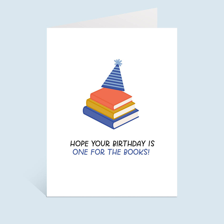 Birthday One For The Books Greeting Card | Book Bday Cards