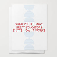 Great Educators Card | Teacher Appreciation, Teacher Gifts