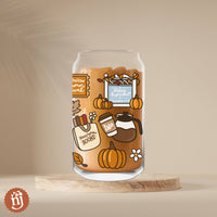 Autumn in Stars Hollow Glass Can Tumbler