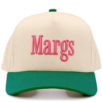MARGS Lettering Two Tone Trucker Baseball Snap Back Cap