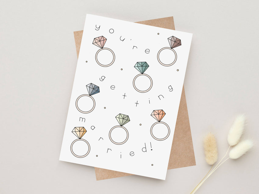 You're Getting Married Engagement Card