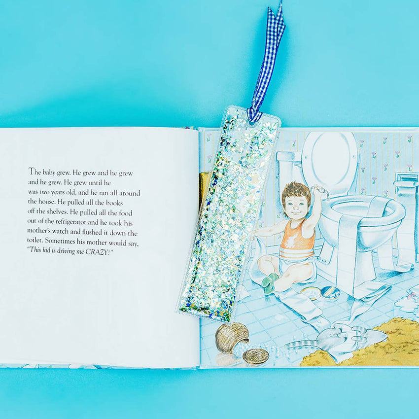 Bookmark - Blue + Green Confetti