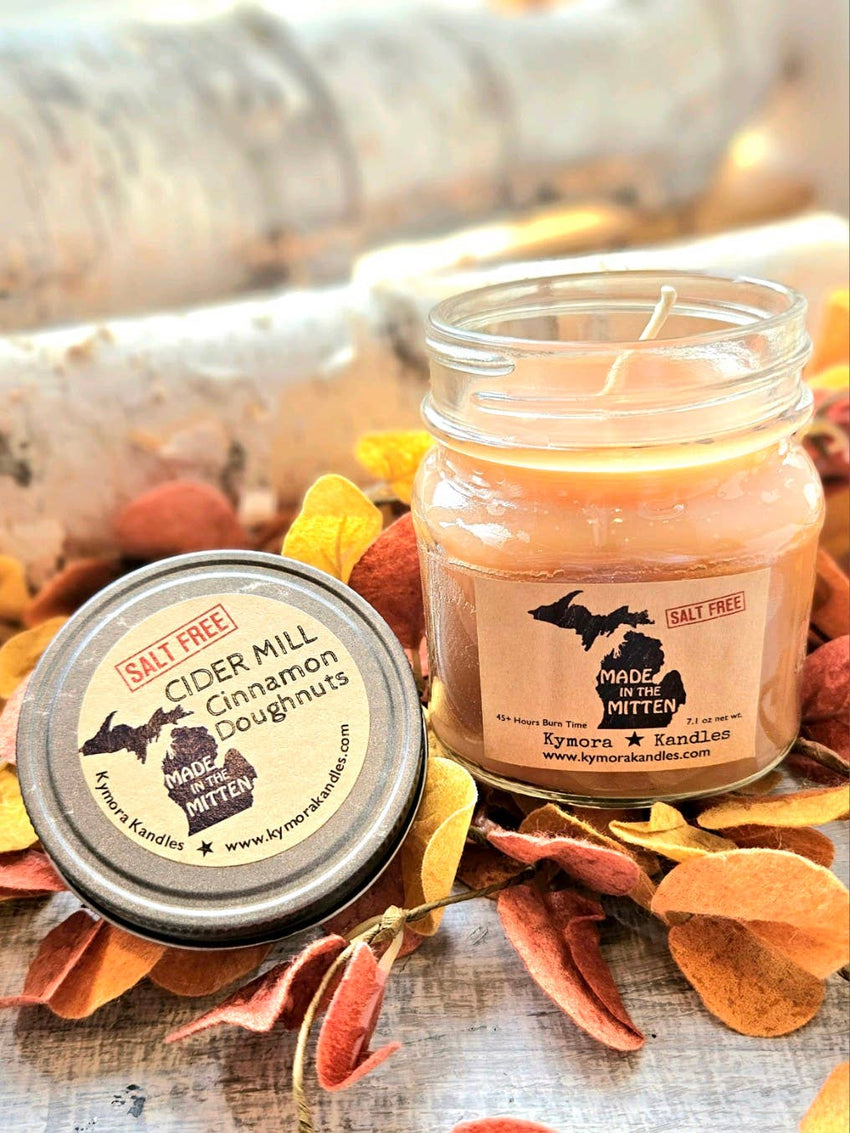 Mini Mason Jar Candle -  Cider Mill Cinnamon Doughnuts