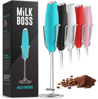 Handheld Milk Frother With Holster Stand-Milk Boss