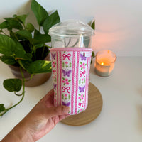 Butterfly and Flower Iced Coffee Sleeve