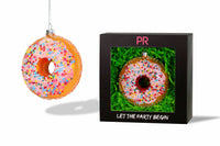 Party Rock | Pink Sprinkle Donut Glass Ornament