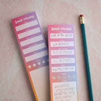 Pastel Book Review Notepad | Bookish Stationery