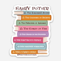 Harry Potter Book Stack Reading Bookish Hogwarts Sticker