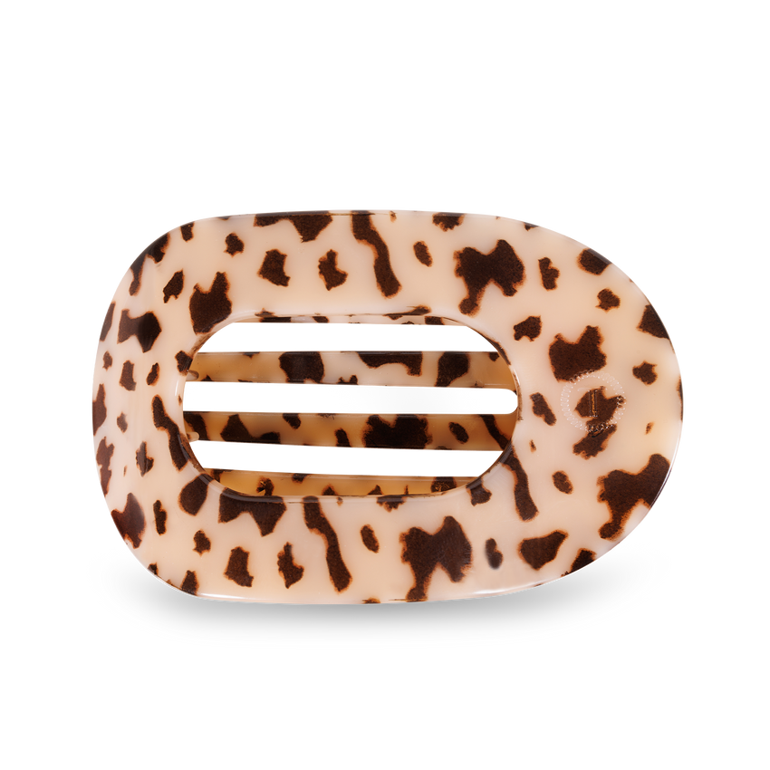 Round Flat Hair Clip | Large | Blonde Tortoise