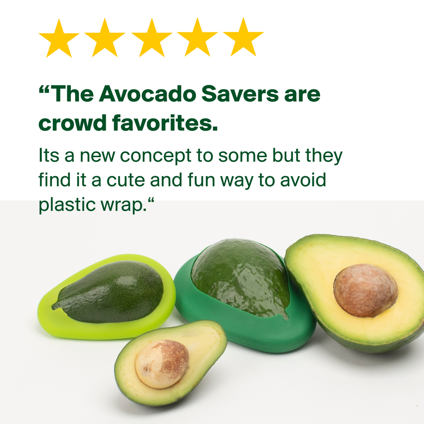 For the Home | Reusable Silicone Avocado Savers (Set of 2)