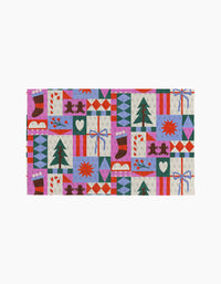Festive Christmas Quilt Not Paper Towel - Set of 6