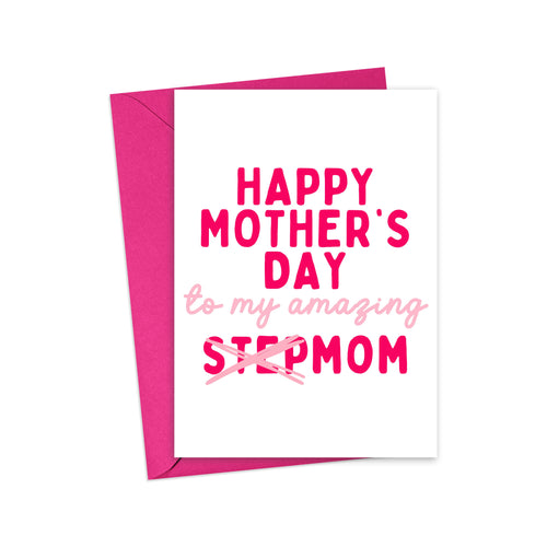 Stepmom Funny Mothers Day Card Step Mom Mothers Day Gifts