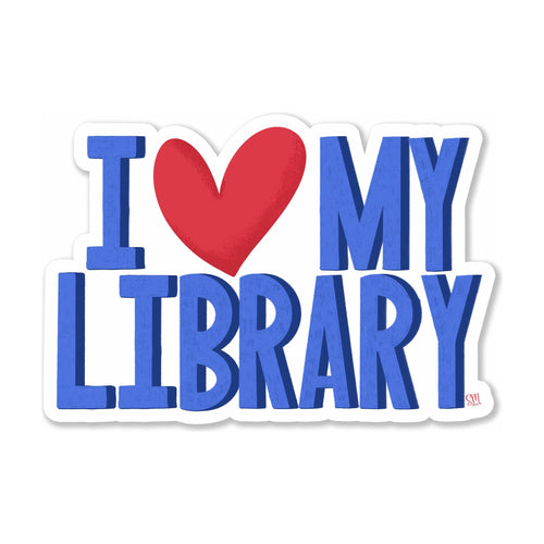 I ❤️ My Library | Waterproof, Vinyl Sticker