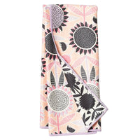 Anywhere Towel Reversible - Black + Light Pink Pattern - HJ Solara