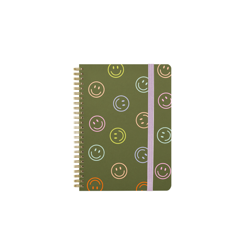 Green Smiley Mini Gratitude Journal