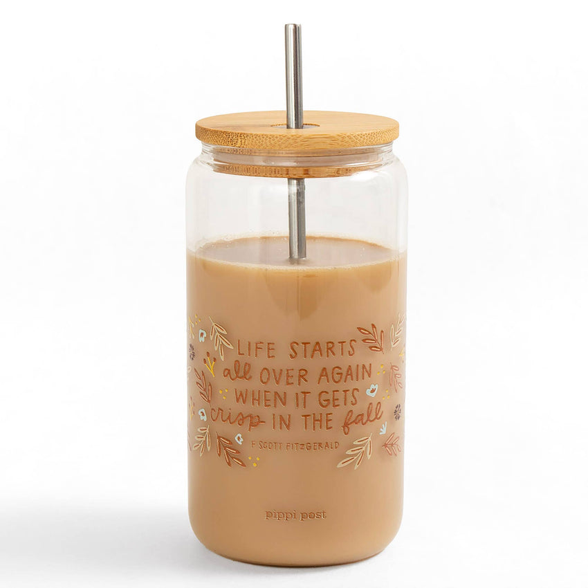 Life Starts in the Fall Glass Can