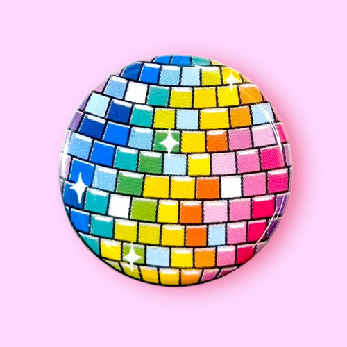 Rainbow Disco Ball (Button!)