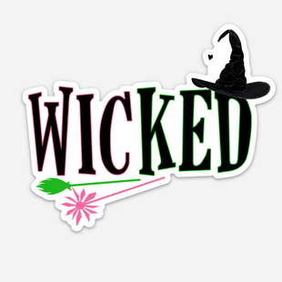 Wicked Movie Musical Elphaba Galinda Witch Crown Sticker