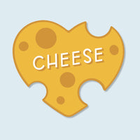 Cheese Heart Sticker | Funny Food Stickers, Waterproof Vinyl
