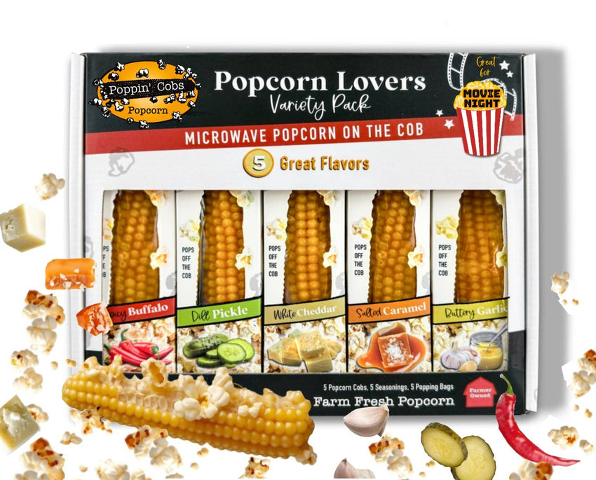 Movie Night Variety Pack of Popcorn on the Cob - Gift Set