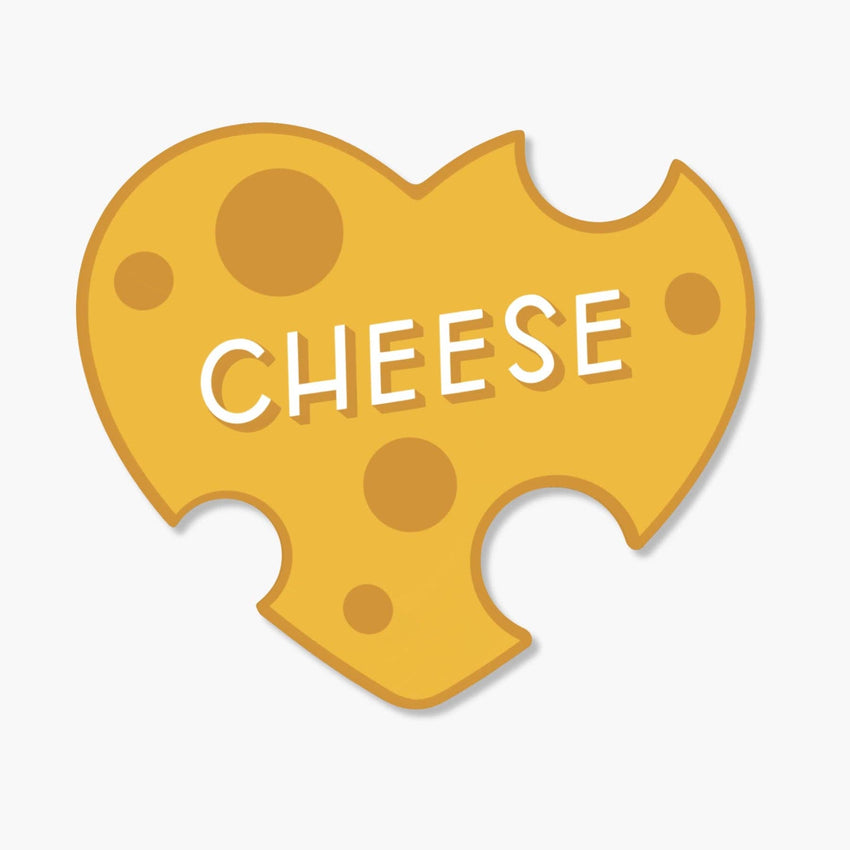Cheese Heart Sticker | Funny Food Stickers, Waterproof Vinyl