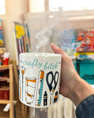 Crafty Bitch l Artist l Crafter l Art Teacher Mug NEW