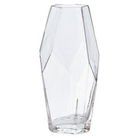 Modern Angular Glass Vase - 8.5” Inches