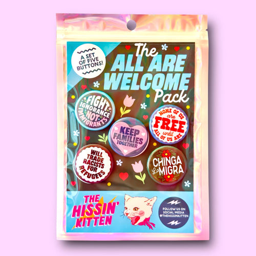 The All Are Welcome Pack - 5 Pack Buttons